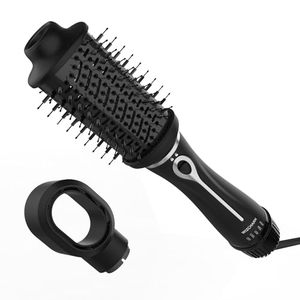 lot 9933 image: Dual Voltage Hair Dryer Brush, Wizchark Blow Dryer Brush for StraighteningCurlingDrying, One-Step Hot Air Brush & Volumizer WNegative, 4 Temperature Settings, Detachable Design for European Travel