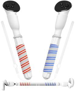 lot 9934 image: YOGES Handle Attachments Compatible with Meta Quest 3  Oculus Quest 2  Quest ProRift S Controller Accessories, VR Game Long Arms Dual Extension Handles Grips for Beat Saber Gorilla Tag