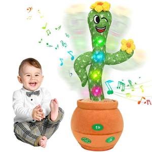lot 9940 image: Cactus Baby Toys Boy Girl Gifts, Talking Singing Mimicking Cactus Plush Toy with Light Up, Infant Babies Toddler Kids Interactive Musical Toys, RecordingDanceSing English SongsRepeat What You Say