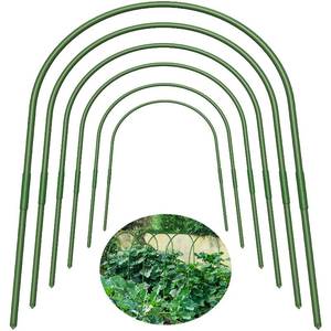lot 9967 image: FOTMISHU Garden Hoops, 6Pcs Greenhouse Hoops Rust-Free Grow Tunnel, 23.6 x 35.4 Plastic Coated Support Hoops Frame for Garden Fabric, Plant Support Garden Stakes (23.6 x 35.4)