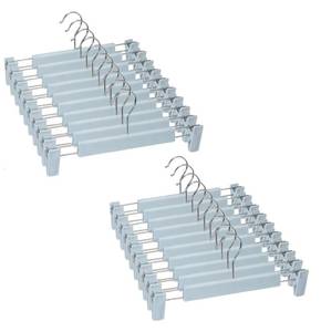 lot 10026 image: Lamitocs Skirt Hangers��Pants Hangers with Clips��360 ° Swivel Hooks Space Saving Hangers for Pants, Skirts, Clothes, Jeans (20Pack, Light Blue)