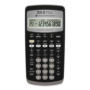 lot 10027 image: Texas Instruments - BA-II Plus Adv. Financial Calculator - Black&nbsp
