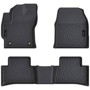 lot 10091 image: Auxko All Weather Floor Mats Compatible with Toyota Corolla Cross(FWD Gas & AWD Hybrid) 2022 2023 2024 TPE Rubber Liners Set Corolla Cross Accessories All Season Guard Odorless Anti-Slip Floor Mats - Retail $93.06