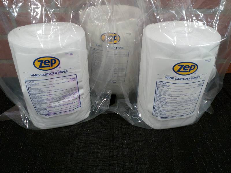 lot 91 image: ZEP Antisieptic Hand Sanitzer Wipes