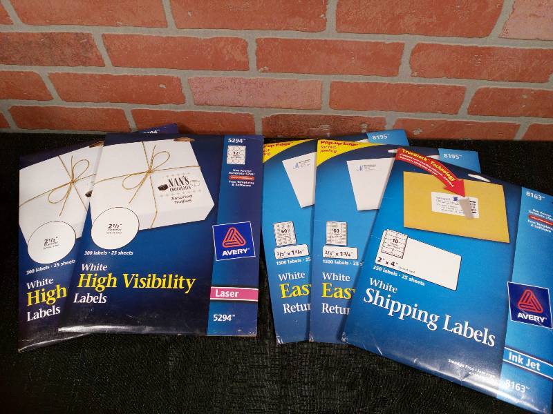 lot 97 image: Avery Misc. Labels Address, Shipping, High Visibility