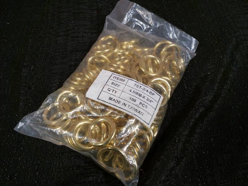 lot 201 image: Brass Plated Welded Steel Rings