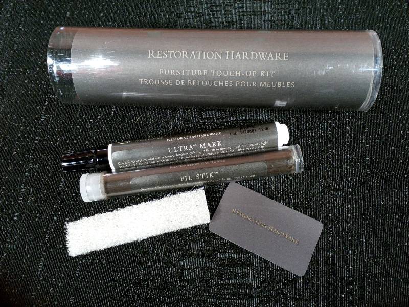 lot 215 image: Restoration Hardware Furniture Touchup Kits- Reclaimed Brown Oak
