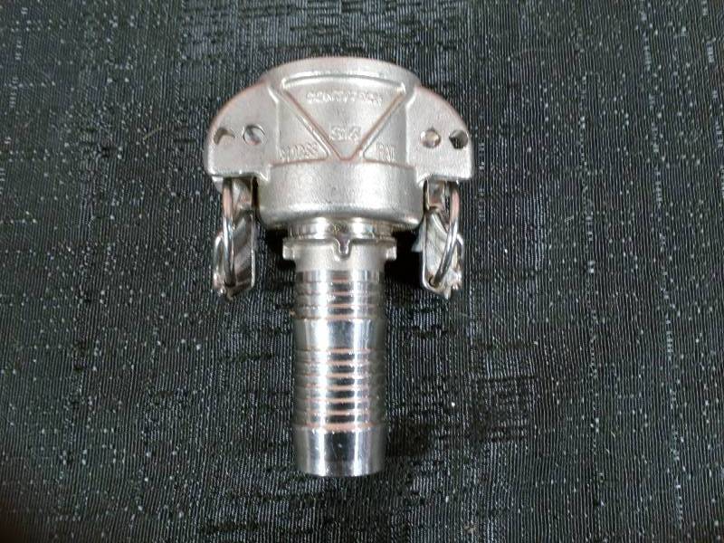 lot 217 image: Contitech Insta Lock S16 Type C Stainless Steel Female Coupler With Hose Shank
