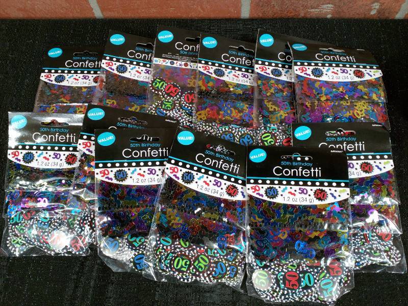 lot 211 image: Amscan 50th Birthday Or Celebration Confetti