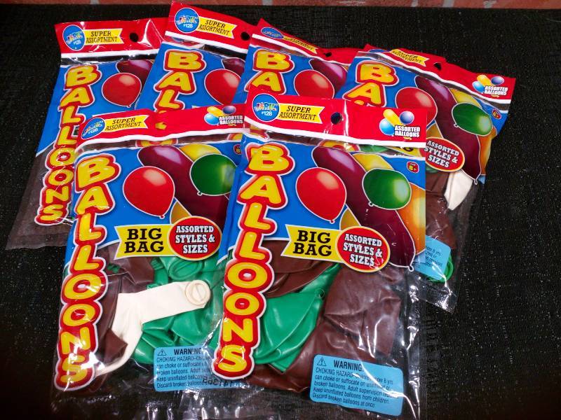 lot 230 image: Ja Ru Balloons Assorted Styles & Colors Big Bag