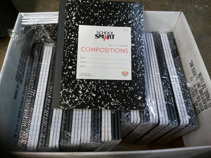 lot 268 image: School Smart Hard Cover MarbleBack Composition Books