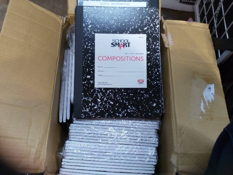 lot 269 image: School Smart Hard Cover MarbleBack Composition Books