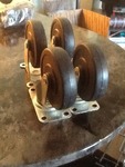 New set of 3 inch casters to swivel to stationary