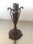 Nice solid brass candle stick heavy duty hammer look