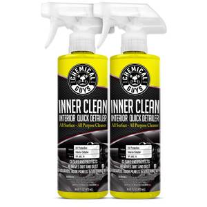 lot 89070 image: Chemical Guys SPI_663_1602 InnerClean Interior Quick Detailer and Protectant, Pineapple Scent, Safe for Cars, Trucks, SUVs, Jeeps, Motorcycles, RVs & More, 16 fl oz, 2 Pack