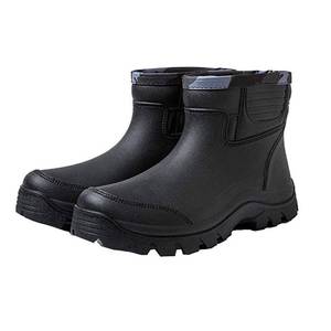 lot 89073 image: Gets Rain Boots for Mens Waterproof Light Rubber Ankle Boots for All Type of Weather (EU 43US 10.5) Black