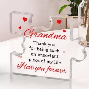 lot 89079 image: PRSTENLY Gifts for Grandma Acrylic Plaque, Grandma Birthday Gifts from Granddaughter Grandson, Christmas Birthday Gifts for Grandma, To My Grandma Gifts Personalized Engraved Decor