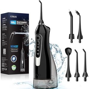 lot 89096 image: COSLUS Water Dental Flosser Teeth Pick Portable Cordless Oral Irrigator 300ML Rechargeable Travel Irrigation Cleaner IPX7 Waterproof Electric Waterflosser Flossing Machine for Teeth Cleaning F5020E