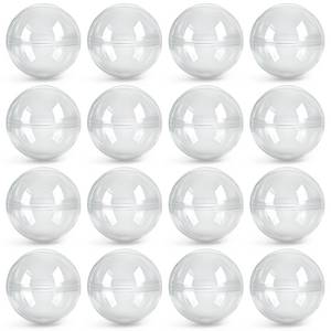 lot 89109 image: Capsule Vending Machine Round 50 pcs 2 inch - Gumball Machine Capsules Bulk Clear Container - Easter Basket Stuffers Birthday Gifts Pinata Stuffers DIY Craft Supplies - Clear Capsules Empty