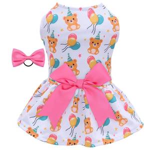 lot 89116 image: CuteBone Dog Mesh Dress Puppy Sundress Pet Outfit Summer Fashion for Small Dogs Girl Cat Clothes BF23L