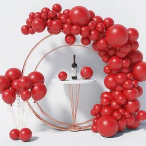 lot 89173 image: 130PCS Red Balloons Different Sizes 18 12 10 5 Balloon Garland Arch Kit perfect for Birthday Party, Graduation, Baby Shower, Wedding, Holiday Decoration and Anniversary (Red balloons)