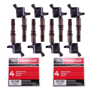 lot 89174 image: MAS Ignition Coils DG521 and Motorcraft SP-509 Spark Plugs compatible with Ford Expedition F-150 Super Duty F-250 F-350 F-450 F-550 F-350 F53 4.6L 5.4L 6.8L C1659 DG521 8L3Z-12029-A - Retail $165.29