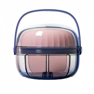 lot 89193 image: Pink Pill Organizer Travel, Small Pill Box Portable, Cute Pill Container with 4 Compartments Moisture Proof Vitamin Organizer, Supplement Organizer for Vitamins (Pink Small)