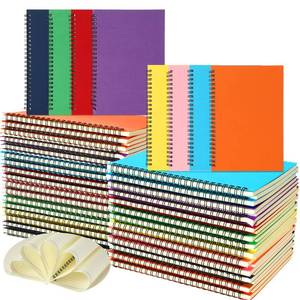 lot 89198 image: Yeaqee 60 Pack Spiral Notebook Bulk, College Ruled Spiral Bound Notebooks Journals 8.5 x 5.5 Inch 50 Sheets Thick Paper Hardcover A5 Writing Notebooks for Study Notes School Gifts, Assorted Colors