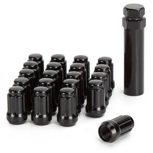 lot 89199 image: Dynofit 12x1.5 6 Spline Lug Nuts Set, 20pc Black Small Wheel Nut for Hon-da Accord Civic CRV Pilot Odyssey Element,Closed End Aftermarket Tuner Lugnuts with 1 Socket Key fit Impala Escape 5lug