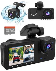 lot 89205 image: Dash Cam Front and Rear Inside,4K Full UHD Dash Camera for Cars with Free 32GB SD Card,Built-in Super Night Vision