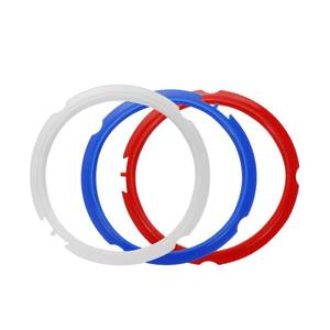 lot 89210 image: Tsnamay 3Pcs Sealing Ring for 3 Qt InstaPot,Replacement Silicone Gasket Seal Rings for 3 Quart Pressure Cooker,White,Dark Blue,Dark Red