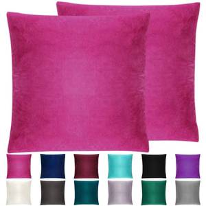 lot 89215 image: NEXCOVER Velvet Pillow Covers - Pack of 2 Pillowcases, 12 x 12 Inch Throw Pillow Cover, Decorative Square Pillowcase, Soft Cushion Case, Fade Resistant Pillow Case for Bedroom, Sofa,Couch, Pink Purple