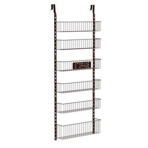 lot 89270 image: Aconfei Over The Door Pantry Organizer, 51 Tier Pantry Door Organizer Rack, Wall Mounted Heavy-Duty Metal Spice Rack for for Kitchen, Bathroom, Bedroom and Storage Room