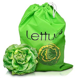 lot 89282 image: VIKROM Lettuce Keeper for Refrigerator - Keep It Fresh Produce Bags Lettuce Storage Bags Food Drawstring Bag Salad Saver Fresh Fruit and Vegetable Bags - Lettuce Keeper Vegetables Fresh Produce Bag