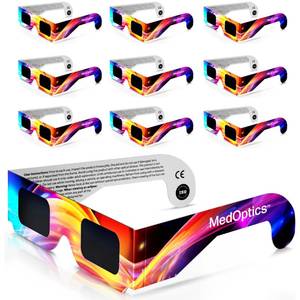 lot 89304 image: MedOptics Solar Eclipse Glasses Approved 2024 - AAS, ISO & CE Certified for All Ages - Lab Tested - Includes Eclipse Path Map (10)