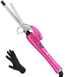 lot 89321 image: FARERY Small Curling Iron, 38 Inch Thin Curling Iron for Short & Long Hair, 9mm Curling Wand for Defined Curls, Long Lasting, Argan Oil & Keratin Infused Ceramic Curling Wand Iron, 12 Heat Settings