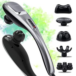 lot 89322 image: MEGAWISE Massager Handheld Deep Tissue Neck Back Massager for Shoulders, Waist, Legs, 3600 RPM Powerful Motor Electric Neck Massager with 5 Nodes & 5 Speeds, Knotty Muscle Relief