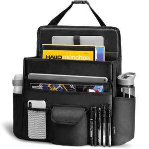 lot 89327 image: Elantrip Car Front Seat Organizer, Back Seat Storage with Adjustable Straps Truck Seat Organizers for Delivery Drive, Office File, Passenger Seat