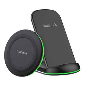 lot 89343 image: Yootech Wireless Charger,2 Pack 10W Max Wireless Charging Pad Stand Bundle,Compatible with iPhone 1616 Plus16 Pro Max1514131211X8,Galaxy S22S21S20,for AirPods Pro 2(No AC Adapter)
