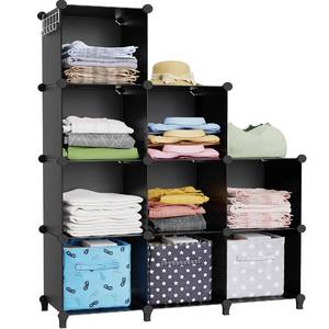 lot 89349 image: HOMIDEC Closet Organizer, 9-Cube Closet Organizers and Storage, Portable Closet Storage Shelves,Closet Organizer Storage Shelves, Clothes Storage Organizer for Garment Racks, Closet, Wardrobe