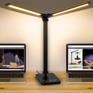 lot 89365 image: Adjustable Foldable Desk Lamp for Home Office - Double Swing Arm Bright LED Desk Light, Eye-Caring Architect Task Lamp, Touch Control Desktop Lamp Dimmable Table Desk Light for WorkStudyCraft