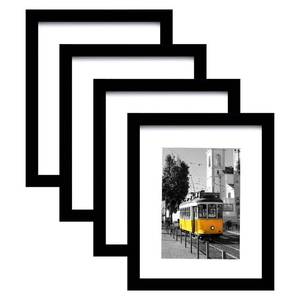 lot 89375 image: Picrit 8.5x11 Picture Frame Set of 4, Made of High Definition Real Glass, Display 6x8 with Mat or 8.5 x 11 Without Mat, Photo Frames for Wall Mounting or Table Top Display