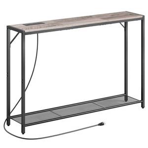 lot 89384 image: MAHANCRIS Sofa Table with Power Outlet, 43.7 Console Table with USB Ports, Behind Couch Table, Entryway Table for Living Room, Entryway, Foyer, Metal Frame, Adjustable Feet, Greige CTHG11E01Z1