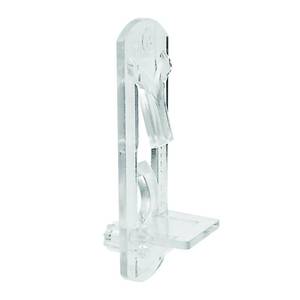 lot 89390 image: Prime-Line U 11299 Shelf Support Peg, Self-Locking 14 In. x 12 In. Clear , 4 Count ( Pack of 1), White