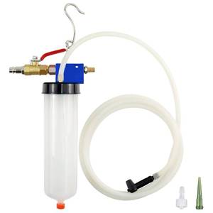 lot 89400 image: JoyFans Pneumatic Brake Fluid Extractor, Brake Bleeder Kit Vacuum Pump Bleeding Tool with 340ML Bottle Hose for Brake Oil Power Steering Oil Quick Extraction & Replacement on Car Motorcycle