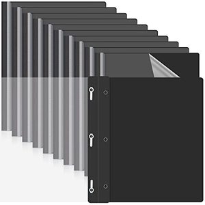 lot 89408 image: Teling 72 Pack Clear Front Report Covers Bulk Business Report Covers Plastic Presentation Folders Resume Portfolio Folder Paper Binder with 3 Prongs for Presentation Document School Office (Black)