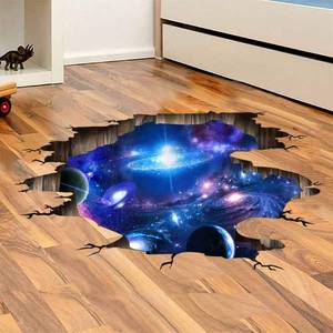 lot 89419 image: Blue Purple Galaxy Wall Decals, Removable Sticker,The Art Magic 3D Milky Way Dreamscape Home Decor (4 Sheets)