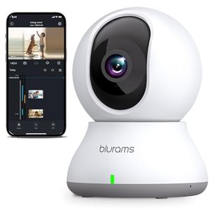 lot 89436 image: blurams Security Camera, 2K Indoor Camera 360° Pet Camera for Home Security wMotion Tracking, Phone App, 2-Way Audio, IR Night Vision, Siren, Works with Alexa & Google Assistant(2.4GHz ONLY)