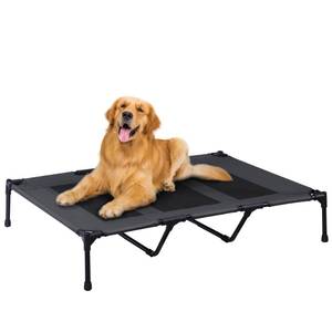 lot 89439 image: PRAISUN Outdoor Dog Bed, XL Dog Cot, Elevated Dog Bed, Pet Bed with Oxford Fabric, Textilene Mesh, Carrying Bag, Cooling, for Indoors, Outdoors, Beach, Brown