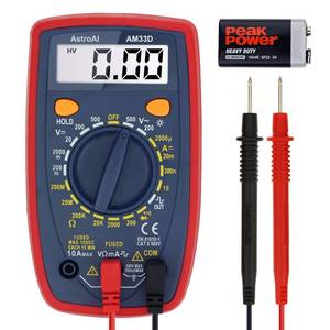 lot 89455 image: AstroAI Multimeter Tester 2000 Counts Digital Multimeter with DC AC Voltmeter and Ohm Volt Amp Meter  Measures Voltage, Current, Resistance Tests Live Wire, Continuity